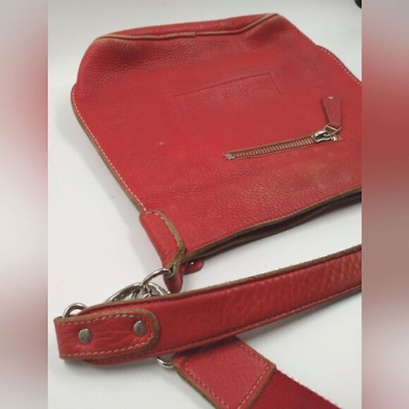 Roots Canada Leather Messenger Bag Crossbody Handbag Purse Vintage - Picture 14 of 16